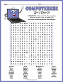 COMPUTER SCIENCE Lab Word Search Worksheet Activity (5th, 