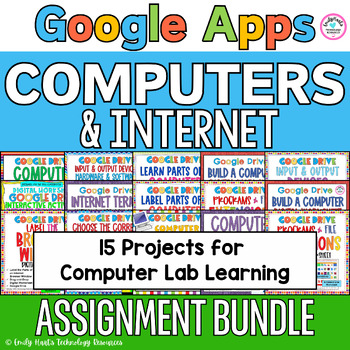 Preview of COMPUTERS & INTERNET LESSONS - COMPLETE PROJECT BUNDLE in GOOGLE DRIVE