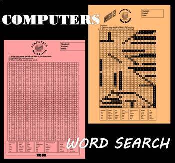 Preview of COMPUTERS WORD SEARCH