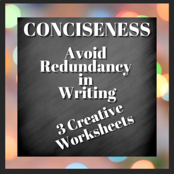 Preview of CONCISENESS | AVOID REDUNDANCY IN WRITING | FREE