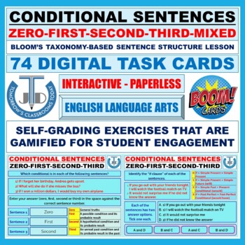 Preview of CONDITIONAL SENTENCES: 74 BOOM CARDS