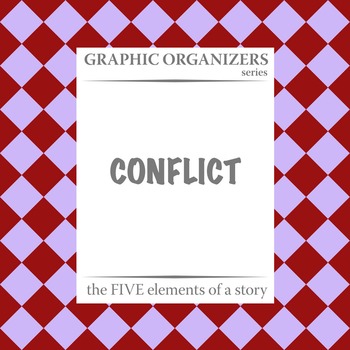 Preview of CONFLICT: The FIVE Elements of a Story Graphic Organizers - Distance Learning