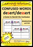 COMMONLY CONFUSED WORDS - GAME desert-dessert