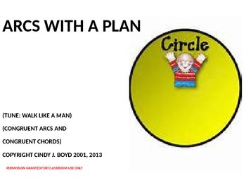 Preview of CONGRUENT ARCS AND CONGRUENT CHORDS OF A CIRCLE SONG