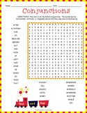 CONJUNCTIONS Word Search Puzzle Worksheet Activity
