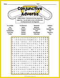 CONJUNCTIVE ADVERBS Word Search Puzzle Worksheet Activity