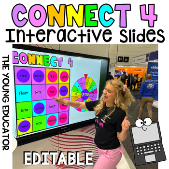 Preview of CONNECT 4 - INTERACTIVE POWERPOINT GAME *EDITABLE*