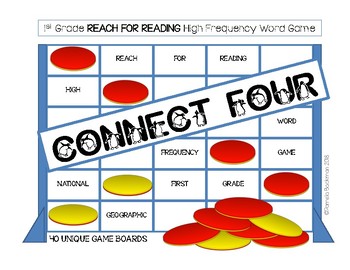 Preview of CONNECT FOUR  Sight Word Game *Fully Aligned with 1st Grade REACH FOR READING