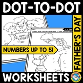 CONNECT THE DOT TO DOT FATHERS DAY MATH COLORING PAGE JUNE