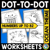 CONNECT THE DOT TO DOT OCEAN MATH COLORING PAGES JUNE NUMB