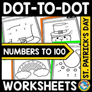Preview of CONNECT THE DOT TO DOT TO 100 ST PATRICK'S DAY MATH ACTIVITY SHEET SKIP COUNTING