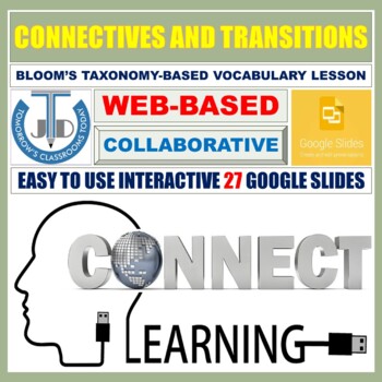 Preview of CONNECTIVES AND TRANSITIONS: 27 GOOGLE SLIDES