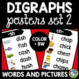 CONSONANT DIGRAPHS WORD WALL FLASH CARDS WITH PICTURES PHO