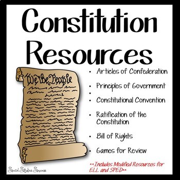 Preview of CONSTITUTION BUNDLE - Activities for the ENTIRE Constitution Unit