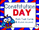 CONSTITUTION DAY MATH TASK CARDS with recording sheet