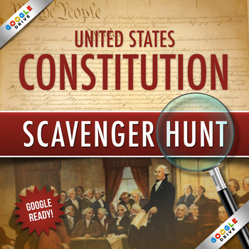 Preview of CONSTITUTION SCAVENGER HUNT: Google Drive | Google Forms | Google Classroom