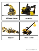 CONSTRUCTION TRUCKS Vocabulary Cards for Toddlers and Pres