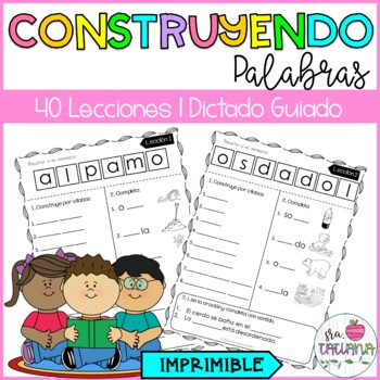 Preview of Making words in Spanish | Construyendo Palabras | Libro para Dictados