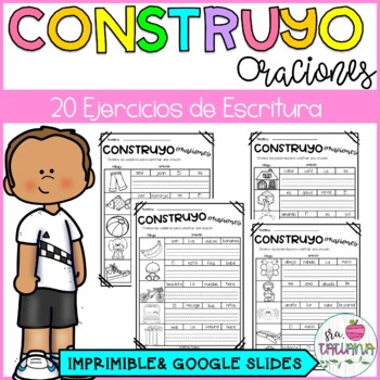 Preview of Construyo Oraciones | Spanish Writing Activities | Building Sentences in Spanish