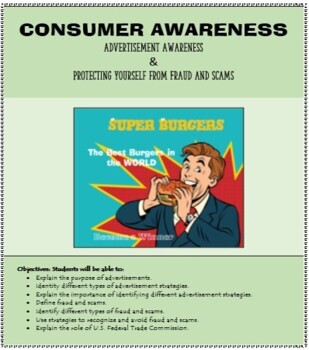 Preview of CONSUMER AWARENESS - Advertisement Awareness - Financial Skills - Life Skills