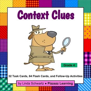 Preview of CONTEXT CLUES TASK CARDS • GRADE 4