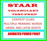 STAAR VOCABULARY TEST-PREP: Context Clues, Multiple Meanin