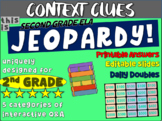 CONTEXT CLUES - Second Grade ELA JEOPARDY! handouts & Inte