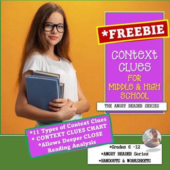 Preview of CONTEXT CLUES [WORKSHEETS and ACTIVITIES for MIDDLE and HIGH SCHOOL] [FREEBIE]