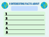 CONTINENT & OCEAN FACT RESEARCH PAGE FREE