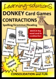 CONTRACTIONS - DONKEY CARD GAME - 2 Games/44 Contractions