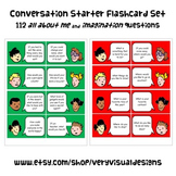 CONVERSATION STARTER FLASHCARDS autism special education speech therapy cards