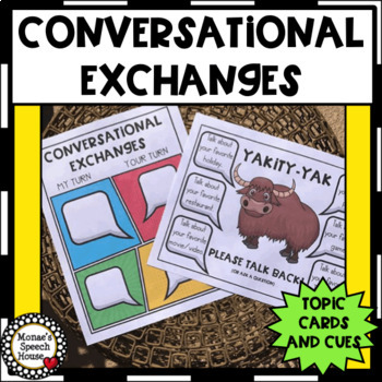 Preview of CONVERSATIONAL EXCHANGES  SPEECH THERAPY pragmatics social skills