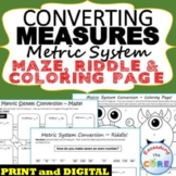 CONVERT METRIC UNITS OF MEASURE Maze, Riddle & Color by Number (FUN ACTIVITIES)