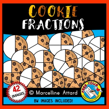 Preview of COOKIE FRACTIONS CLIPART (FOOD) MATH CLIP ART FOR TEACHERS PAY TEACHERS