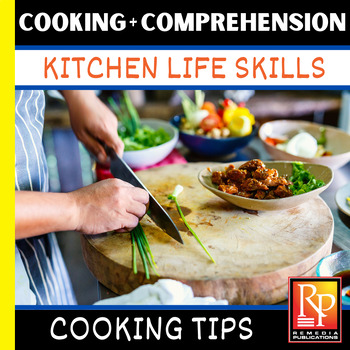 Preview of Cooking Tips - Kitchen Life Skills | Task Cards | Comprehension | Special Ed