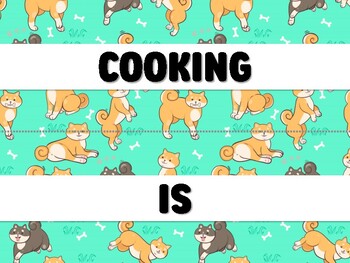 Preview of COOKING IS PAWSITIVELY FUN! Dog Bulletin Board Decor Kit
