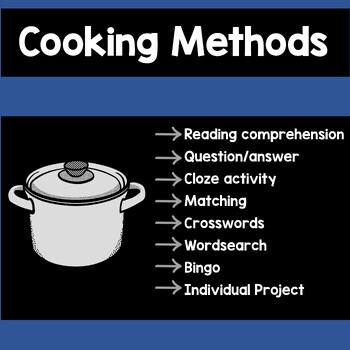 Preview of COOKING METHODS - all abilities, simple, easy, fun activities
