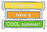 COOL Summer Gift Tags; Popsicle/Freeze Pop; Student Gift; 