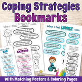 COPING SKILLS BOOKMARKS, Calming Posters, Wellbeing Colori
