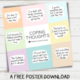 COPING THOUGHTS: A Free CBT Coping Tools Poster and Checklist