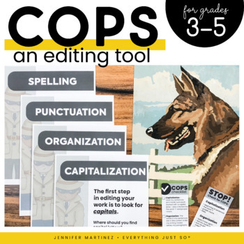 Preview of COPS - Editing Checklist Posters & Tickets for Punctuation Spelling Capitals