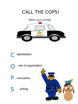 Preview of COPS writing Anchor Chart