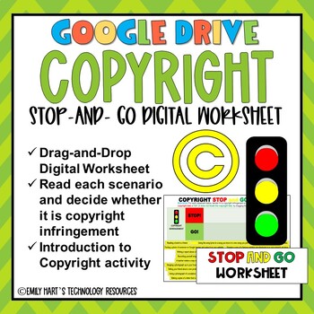 Preview of COPYRIGHT: Drag-and-Drop Worksheet (Teach Copyright Laws) - GOOGLE DRIVE
