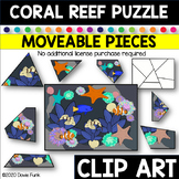 CORAL REEF PUZZLE Moveable Pieces Clip Art