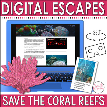 Preview of CORAL REEFS - SCIENCE 360 VIEW  - Digital Escape Room Activity