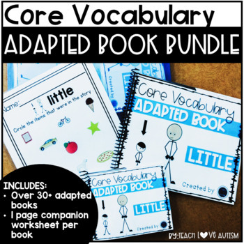 Preview of Core Vocabulary Adapted Books and Activities for AAC and Speech Therapy Lessons