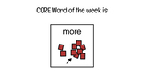 CORE WORD OF THE WEEK SLIDES: MORE (HALLOWEEN EDITION)