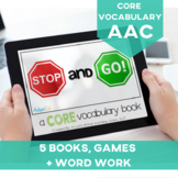 AAC CORE Words Go Stop Set- Books, Games + Word Work