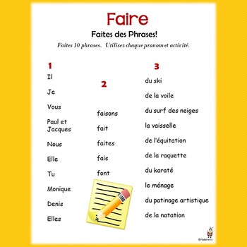 How to Place Correctly The French Expressions : Faire de / Jouer de / Jouer  à while framing sentence 