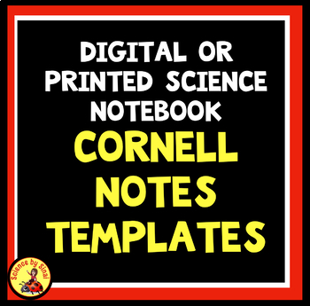 Preview of CORNELL NOTES /NOTE TAKING TEMPLATES-Digital Interactive Science Notebook